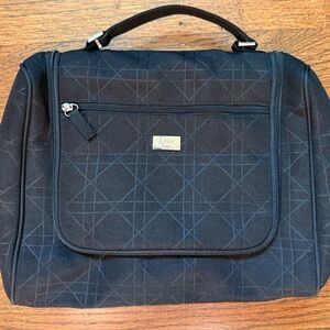 Dior Beauty Black Patterned Makeup Bag Toiletry Compartments Travel